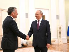 Стивен Уиткофф и Владимир Путин на встрече в Кремле, 25 апреля 2025 год. Фото: Кристина Кормилицына / МИА 